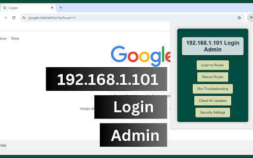 192.168.1.101 Login Admin screenshot