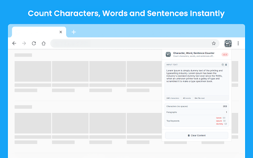 Character, Word, Sentence Counter screenshot