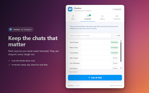 Clearbox — Bulk Chat & Message Deleter for Instagram screenshot