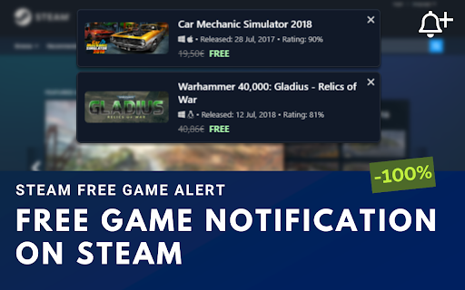 Steam Free Game Alert screenshot