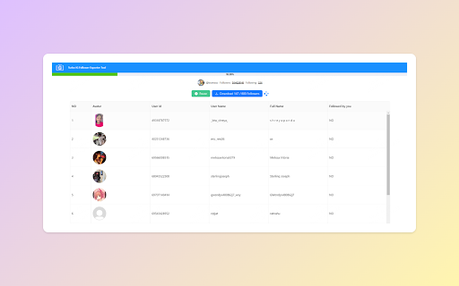 Turbo Follower Exporter Tool screenshot