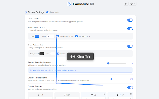 FlowMouse - Mouse Gestures screenshot