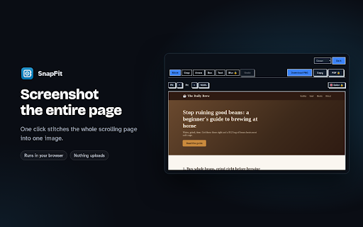 Full Page Screenshot & Annotate | SnapFit screenshot