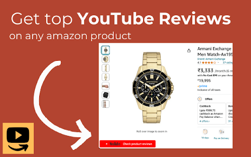 Reviewtube: Youtube reviews for Amazon products screenshot