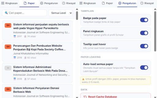 SINTA & SCOPUS Scholar Checker screenshot