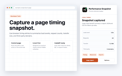 Performance Snapshot screenshot
