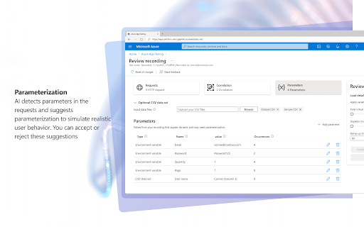 Azure App Testing screenshot