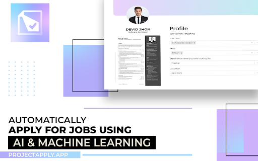 ProjectApply: AI Automated Job Search & Applications screenshot