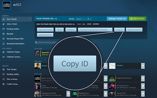 Steam ID Finder screenshot