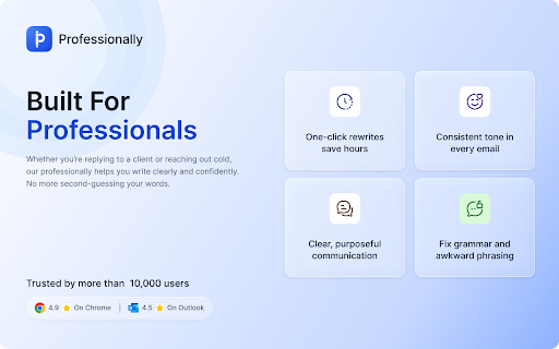 Professionally AI Email Writer screenshot