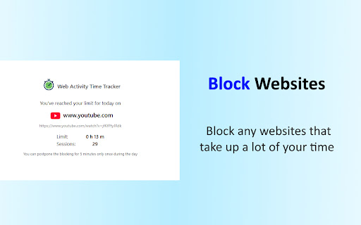 Web Activity Time Tracker - Block Websites, Pomodoro & Web Analytics screenshot