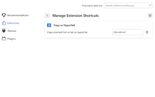 Copy as Hyperlink screenshot