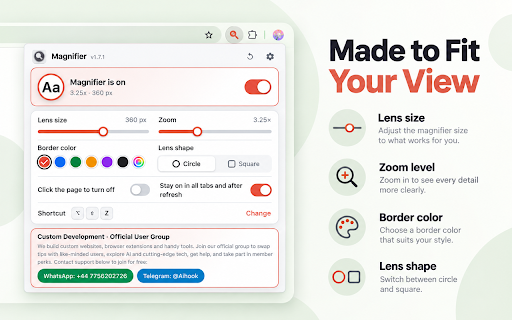 Web Page Magnifier – Magnifying Glass screenshot