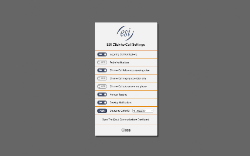 ESI Click-to-Call screenshot
