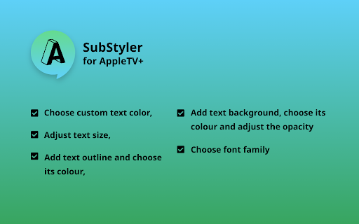 Apple TV+ SubStyler: Customize Subtitles & Captions [QVI] screenshot