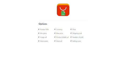 AliExpress CSV Export screenshot