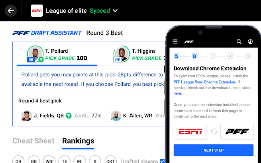 PFF for your Fantasy League screenshot