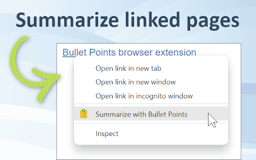 Bullet Points: summarize Web pages with GPT-3 screenshot
