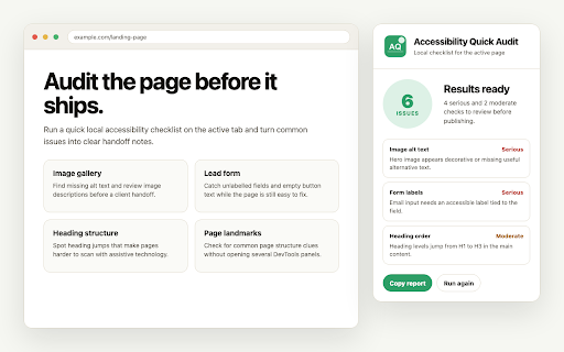 Accessibility Quick Audit screenshot