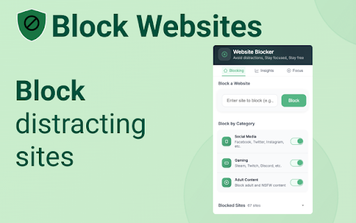 Website Blocker - Block sites and focus mode screenshot