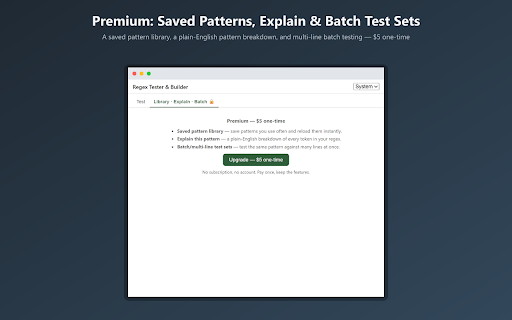 Regex Tester & Builder screenshot
