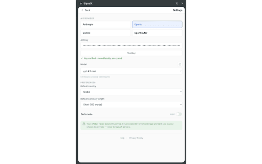 SignalX - AI News Summaries screenshot