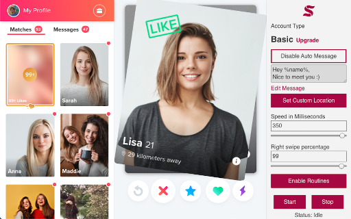 Swiperino — Auto Liker for Tinder screenshot