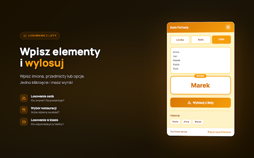 Koło Fortuny - Generator Losowy, Wylosuj Liczbę, Ruletka screenshot