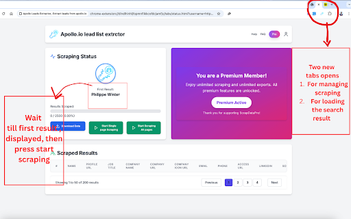 Apollo.io Scraper: Export Apollo Leads screenshot