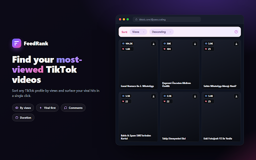 FeedRank – Instagram & TikTok Feed Sorter screenshot