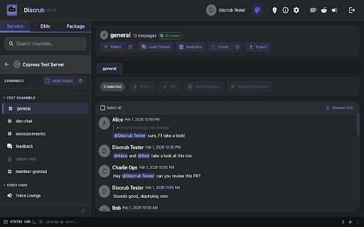 Discrub - Discord Message Manager screenshot