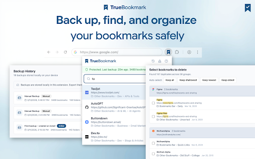 TrueBookmark - Bookmark Manager & Backup screenshot