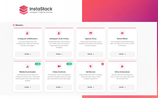 InstaStack – Social Toolkit for Desktop screenshot