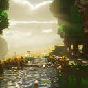 Minecraft tranquil morning pond icon
