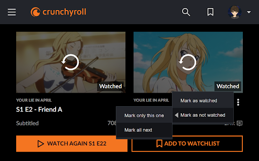 Improve Crunchyroll screenshot