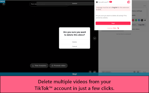 TikTok™ Bulk Delete – Mass Remove Videos screenshot