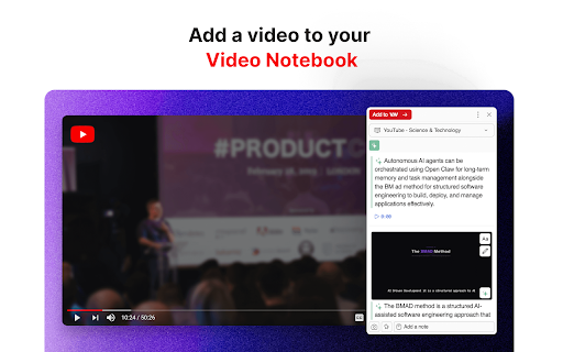 Video Notebook - Visual AI Tutor for Video Learning screenshot