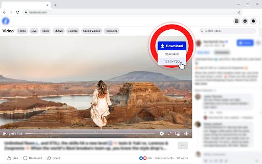 Video downloader for Facebook screenshot