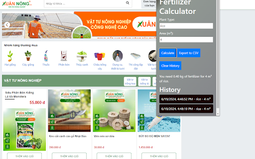 Máy tính phân bón - Xuân Nông screenshot
