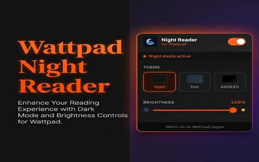 Wattpad Night Reader - Dark Mode screenshot