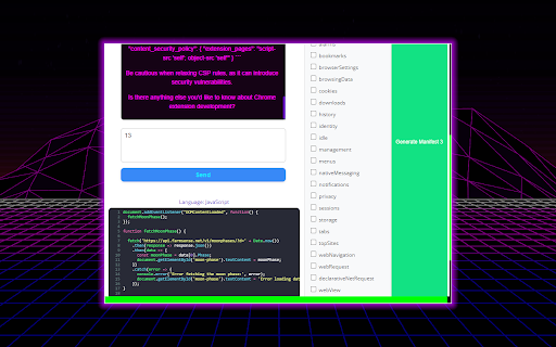 Chrome Extension Builder screenshot