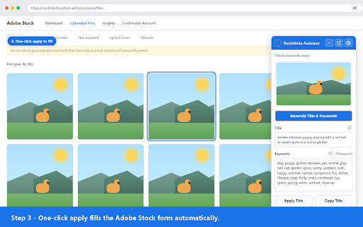 StockMeta Assistant for Adobe Stock screenshot