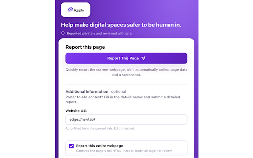 Ripple — Report Harmful Content screenshot