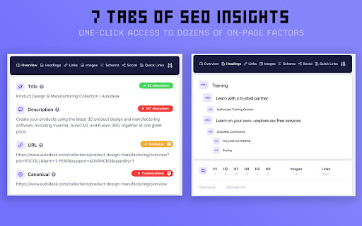 Detailed SEO Extension screenshot
