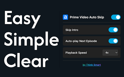 🎬 Prime Video Auto Skip & Speed screenshot