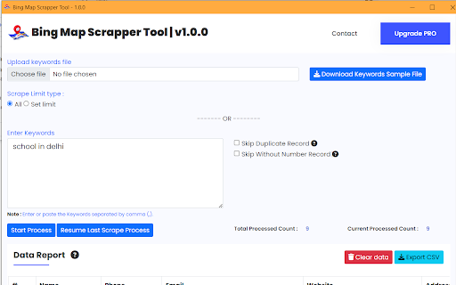 Bing Map Scraper Tool – Extract Business Listings & Leads screenshot