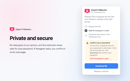 Export Followers screenshot