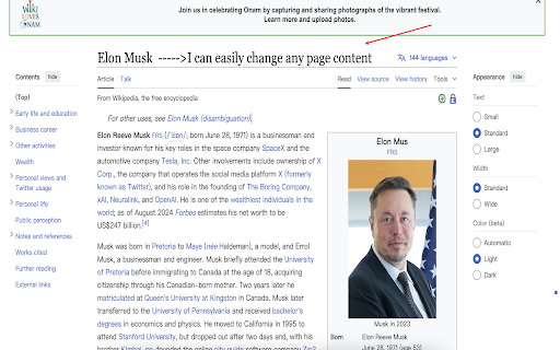 Page Edit - Fake Web Page screenshot