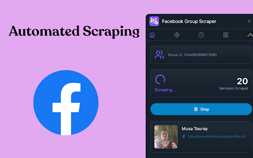 FB Group Scraper screenshot