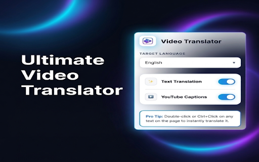 Ultimate Video Translator - Live YouTube Subtitles & Text screenshot